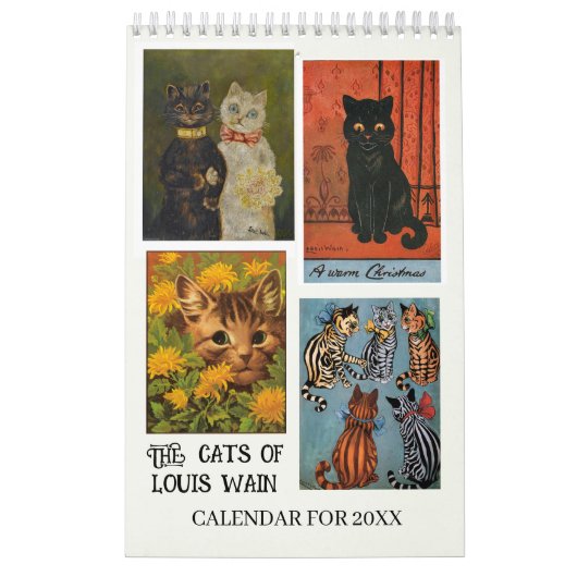 Die Katzen von Louis Wain 2026 Single Page Kalender (Titelbild)