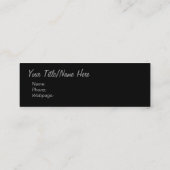 Die Katzenaugen-Visitenkarten Mini Visitenkarte (Rückseite)