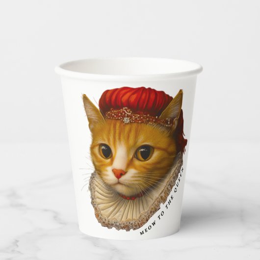 Die Katzenkönigin Pappbecher (Vorderseite)