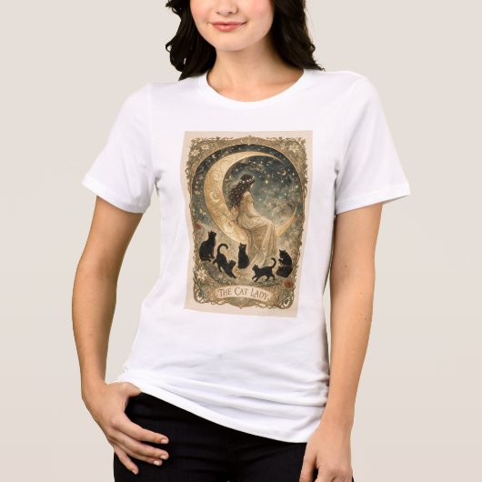 Die Katzenlady-01 Tri-Blend Shirt (Vorderseite)
