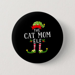 Die Katzenmutter-Elfe Weihnachten passende Pyjama  Button