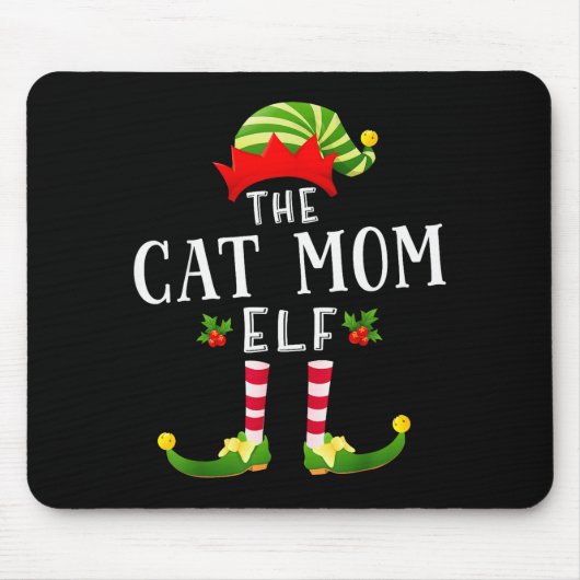 Die Katzenmutter-Elfe Weihnachten passende Pyjama Mousepad (Vorne)