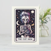 Die Katzenmutter-Tarotkarte Muttertags-Skelett Karte (Stehend Vorderseite)