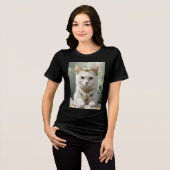 Die Katzenprinzessin. Tri-Blend Shirt (Vorderseite voll)