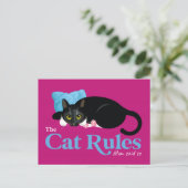 Die Katzenregeln.. Mum hat das gesagt Postkarte (Stehend Vorderseite)