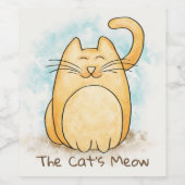 Die Katzenunterschiede Weinetikett (Einzelnes Label)