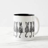 Die Katzenunterschiede Zweifarbige Tasse (VorderseiteRechts)