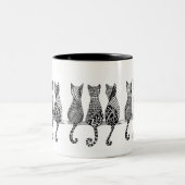 Die Katzenunterschiede Zweifarbige Tasse (Mittel)