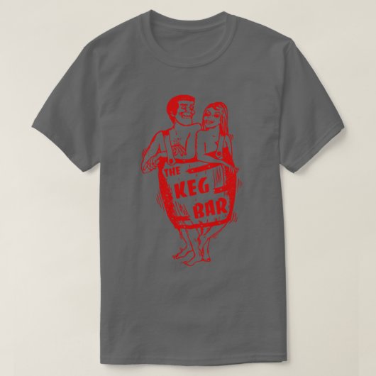 Die Keg Bar Retro Defunktionierte Taverne T-Shirt (Design vorne)