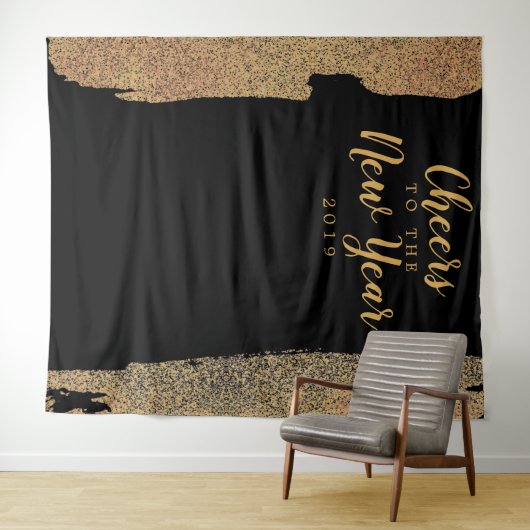 Die Kehrtwende zum neuen Jahr Wandteppich (Beispiel (Horizontal))