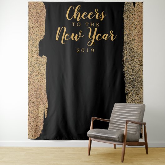 Die Kehrtwende zum neuen Jahr Wandteppich (Beispiel)