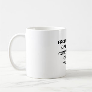 Die Keime der Ungerechtigkeit führen zu mächtigen Kaffeetasse