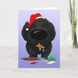 Die Kekse des Neufundland-Weihnachtsmannes Feiertagskarte