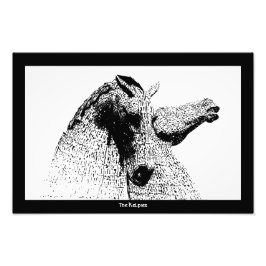 Die Kelpien in der Silhouette, Falkirk, Schottland Fotodruck