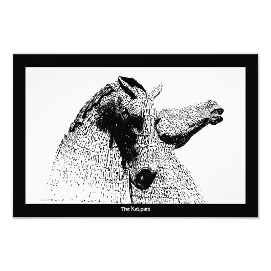 Die Kelpien in der Silhouette, Falkirk, Schottland Fotodruck (Vorne)