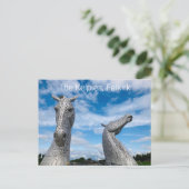 Die Kelpies, Falkirk Postkarte (Stehend Vorderseite)