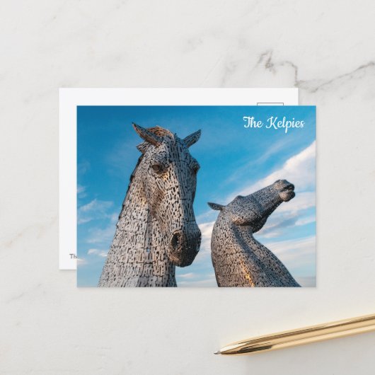 Die Kelpies Feiertagspostkarte (Vorderseite/Rückseite Beispiel)