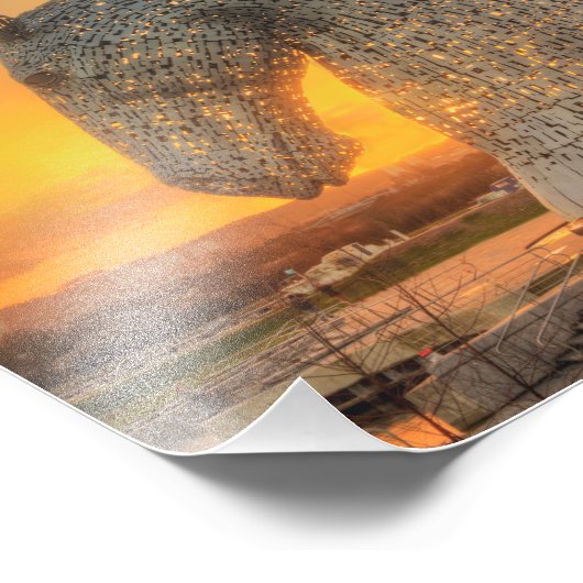 Die Kelpies Fotodruck (Ecke)