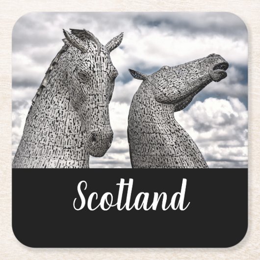 Die Kelpies in Falkirk in Schottland Rechteckiger Pappuntersetzer (Vorderseite)