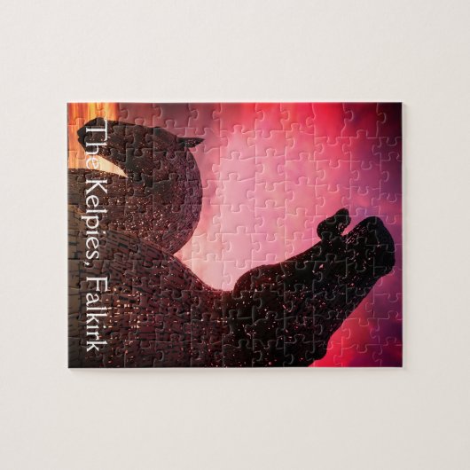 Die Kelpies in Falkirk, Schottland, schönes Rätsel Puzzle (Horizontal)
