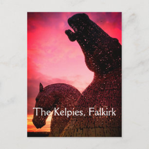 Die Kelpies Postkarte, Skulpturen aus hohen Pferde Postkarte