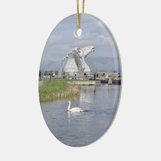 die Kelpies, Schneckenpark, Falkirk Keramik Ornament (Links)