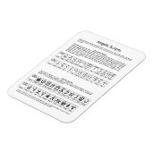 Die keltische Alphabet-Angelschrift Magnet (Linke Seite)