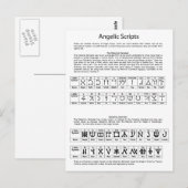 Die keltische Alphabet-Angelschrift Postkarte (Vorne/Hinten)