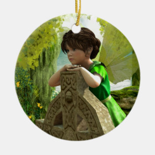 Die keltische Fee Keramik Ornament