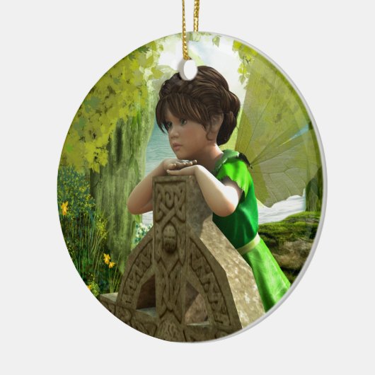 Die keltische Fee Keramik Ornament (Links)