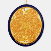 Die keltische gewundene Kunst-Mandala-Verzierung Keramikornament (Links)