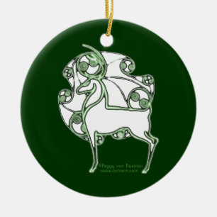 Die keltische Rotwildverzierung Hernes Keramik Ornament
