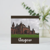 Die Kelvingrove Glasgow Flat Square Card (Stehend Vorderseite)