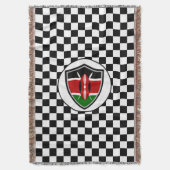 Die kenianische Flagge wirft Decke (Vorderseite Vertikal)