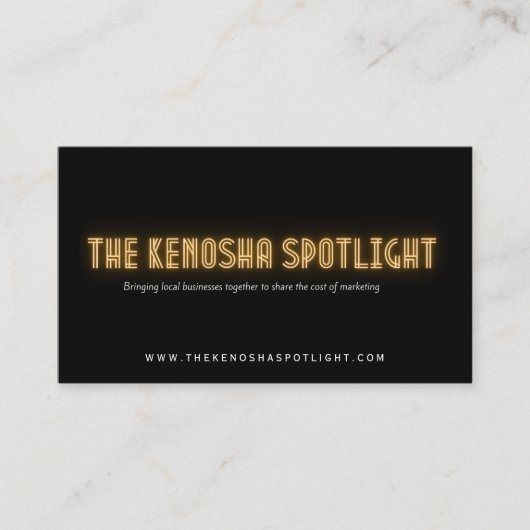 Die Kenosha Spotlight Business Card Visitenkarte (Vorderseite)