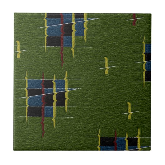 Die Keramik der Olivenzweige Fliese (Vorderseite)