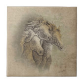 Die Keramik der Pferde Fliese (Vorderseite)