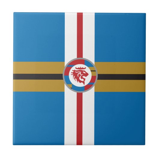 Die Keramik der Roten Löwen Fliese (Vorderseite)