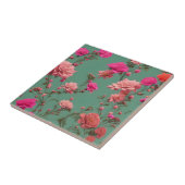 Die Keramik Rosenblume ist eine farbenfrohe, farbe Fliese (Seite)
