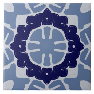 Die Keramiken sind elegant in blauen Farben Fliese