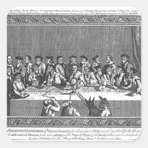 Die Kerze der Verbesserung ist Lighted Quadratischer Aufkleber