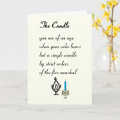 Die Kerze - ein lustiges Geburtstagsgedicht Karte (Gelbe Blume)