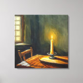 Die Kerze - überzogene Canvas drucken Leinwanddruck (Vorderseite)