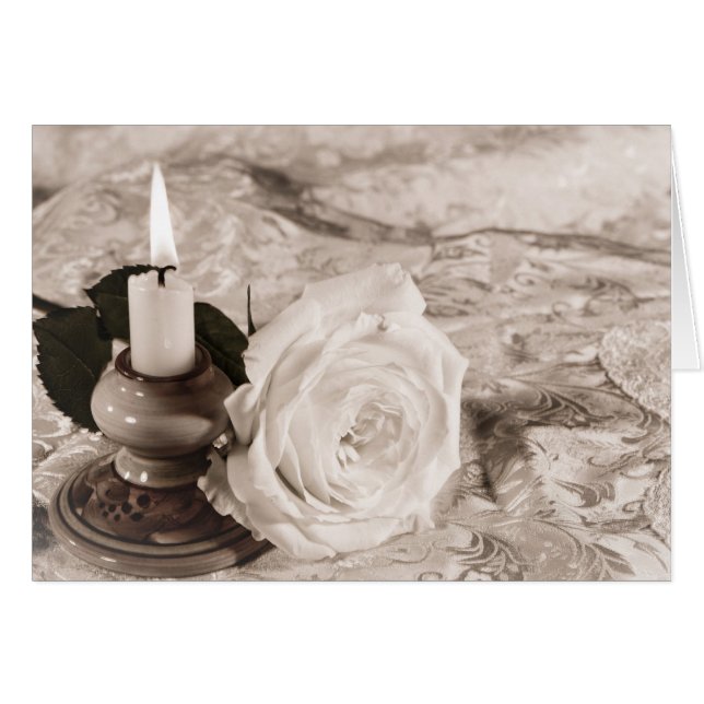 Die Kerze und Rose (Vorderseite (Horizontal))