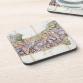 Die Kette von Mont Blanc, von einer tatsächlichen Getränkeuntersetzer (Linke Seite)