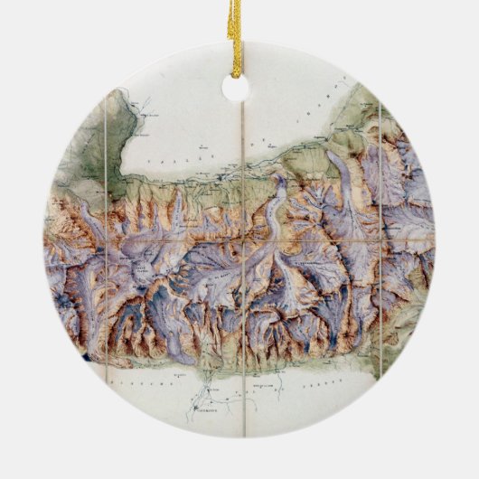 Die Kette von Mont Blanc, von einer tatsächlichen Keramik Ornament (Hinten)