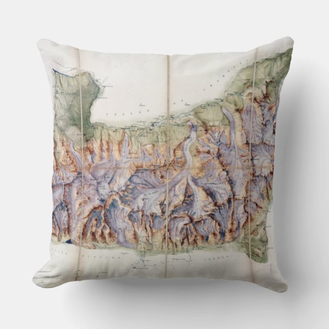 Die Kette von Mont Blanc, von einer tatsächlichen Kissen (Vorderseite)