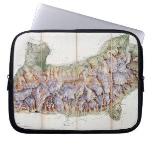 Die Kette von Mont Blanc, von einer tatsächlichen Laptopschutzhülle