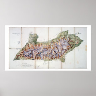 Die Kette von Mont Blanc, von einer tatsächlichen Poster