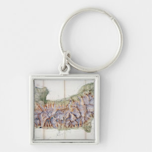 Die Kette von Mont Blanc, von einer tatsächlichen Schlüsselanhänger